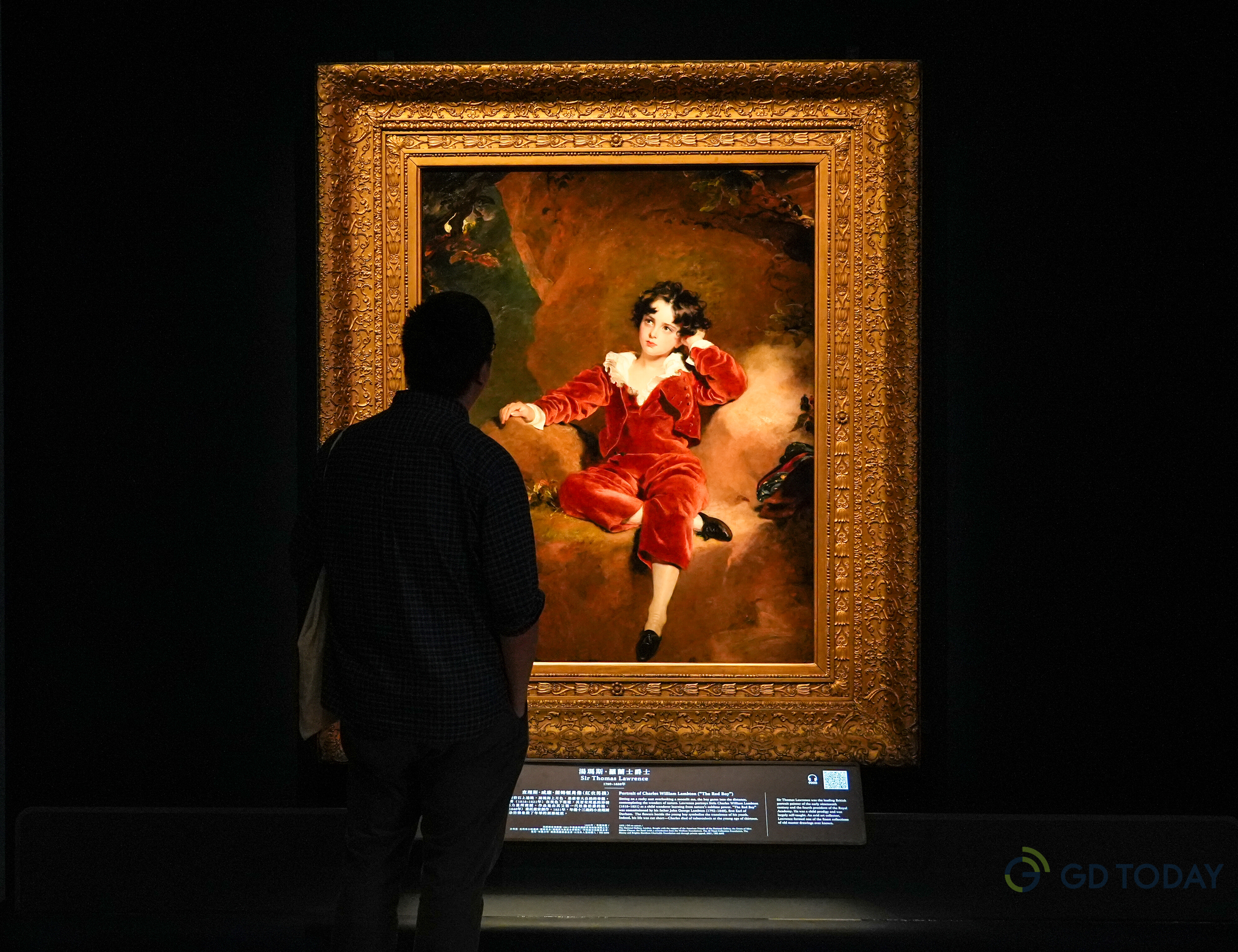 托馬斯·勞倫斯爵士的《查爾斯·威廉·蘭姆頓肖像》（紅衣男孩）