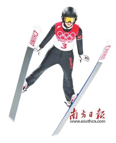 中国跳台滑雪新兵完成首秀