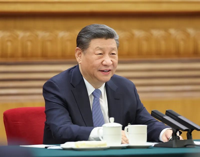 2024年3月5日，习近平参加他所在的十四届全国人大二次会议江苏代表团审议。新华社记者 鞠鹏 摄