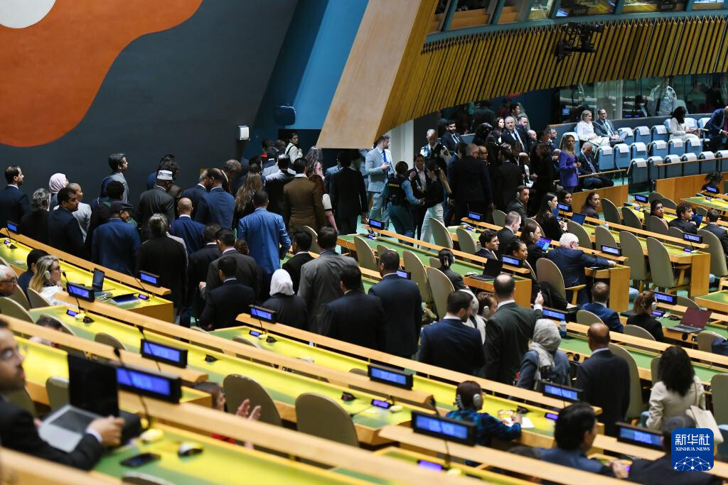 联合国以色列总理大会讲话，来自许多国家的代