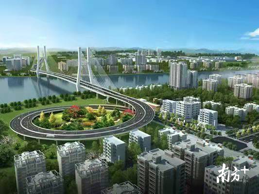 大桥效果图。