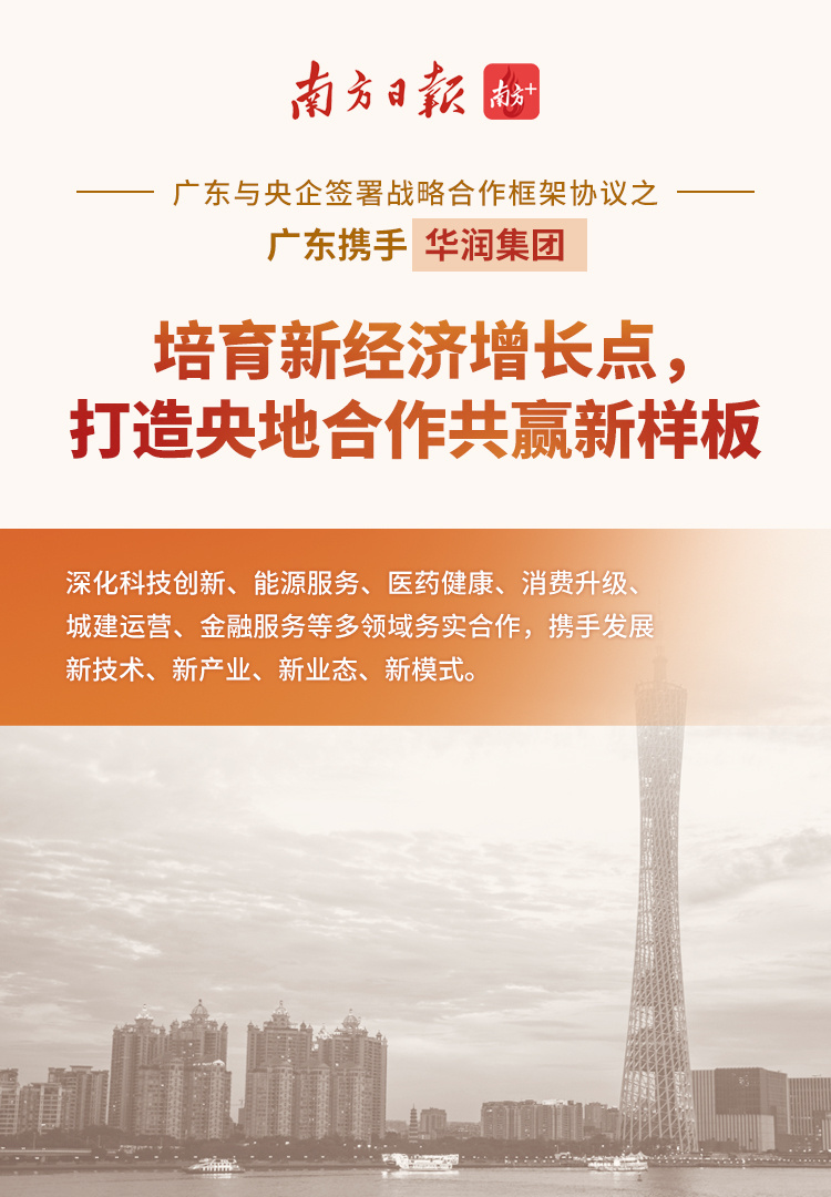 海报5：广东省人民政府 华润（集团）有限公司签署战略合作协议