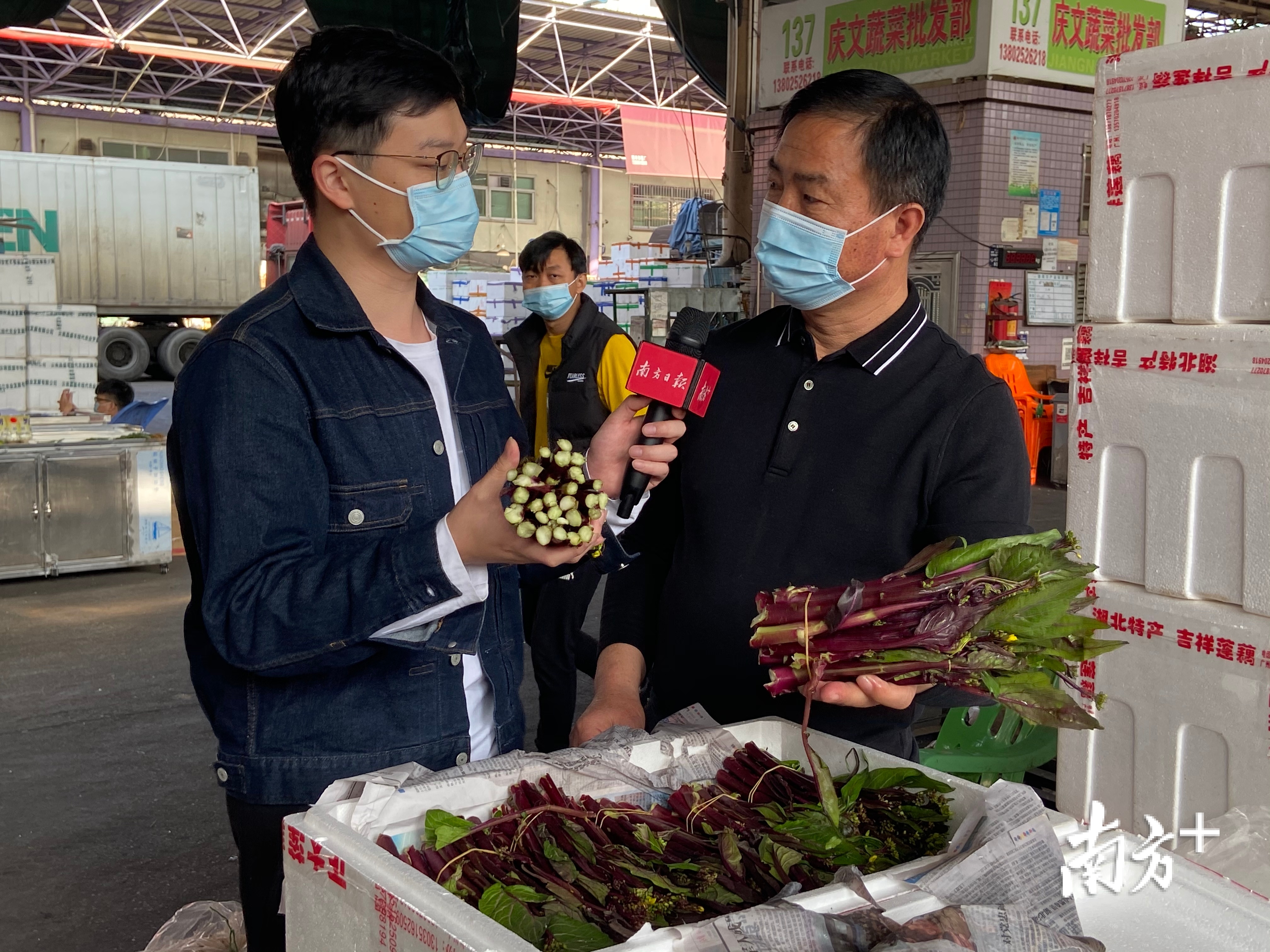 每天都有足量新鲜果蔬运到广州。