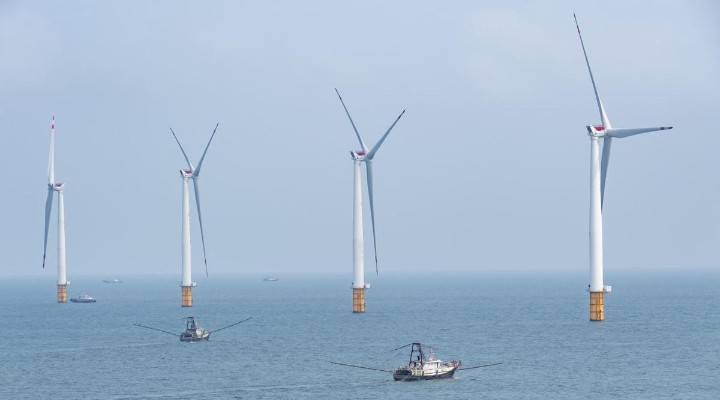图为珠海金湾海上风电场