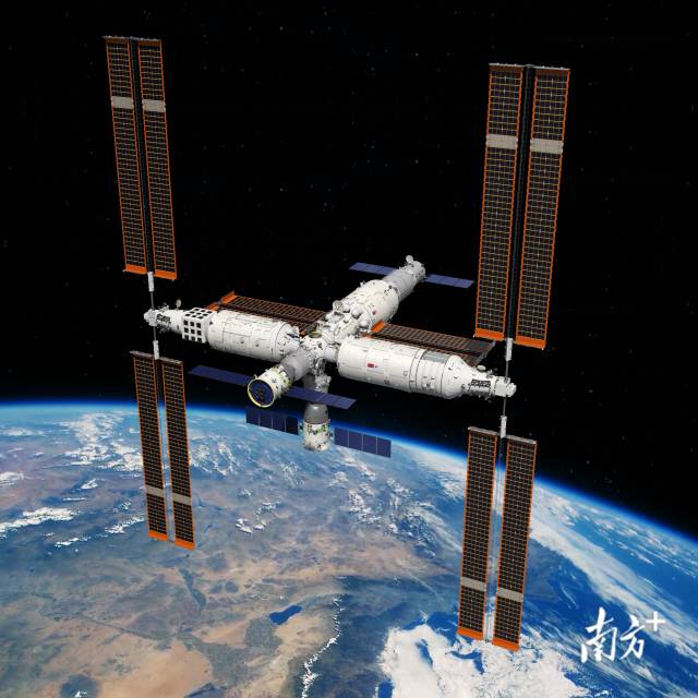 中国空间站“完全体”示意图。 图自中国载人航天工程办公室