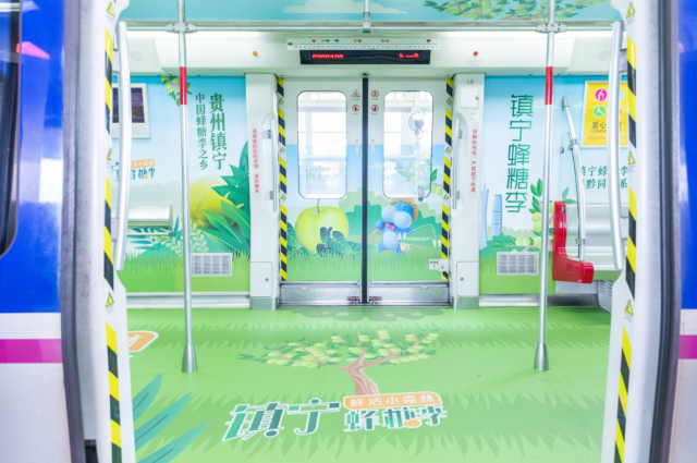 广州地铁6号线上的镇宁蜂糖李专列