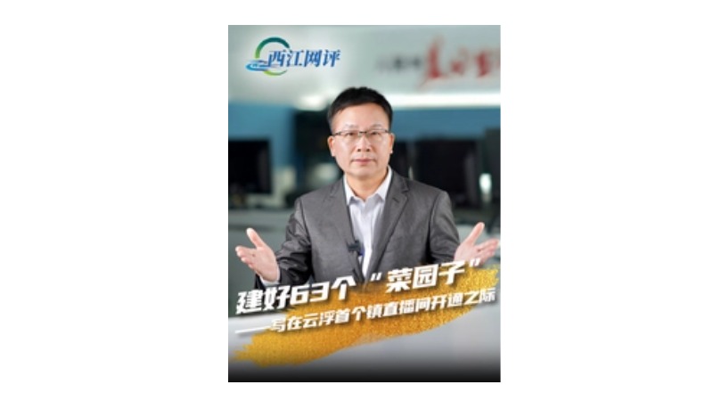 西江网评丨建好63个“菜园子”——写在云浮首个镇直播间开通之际
