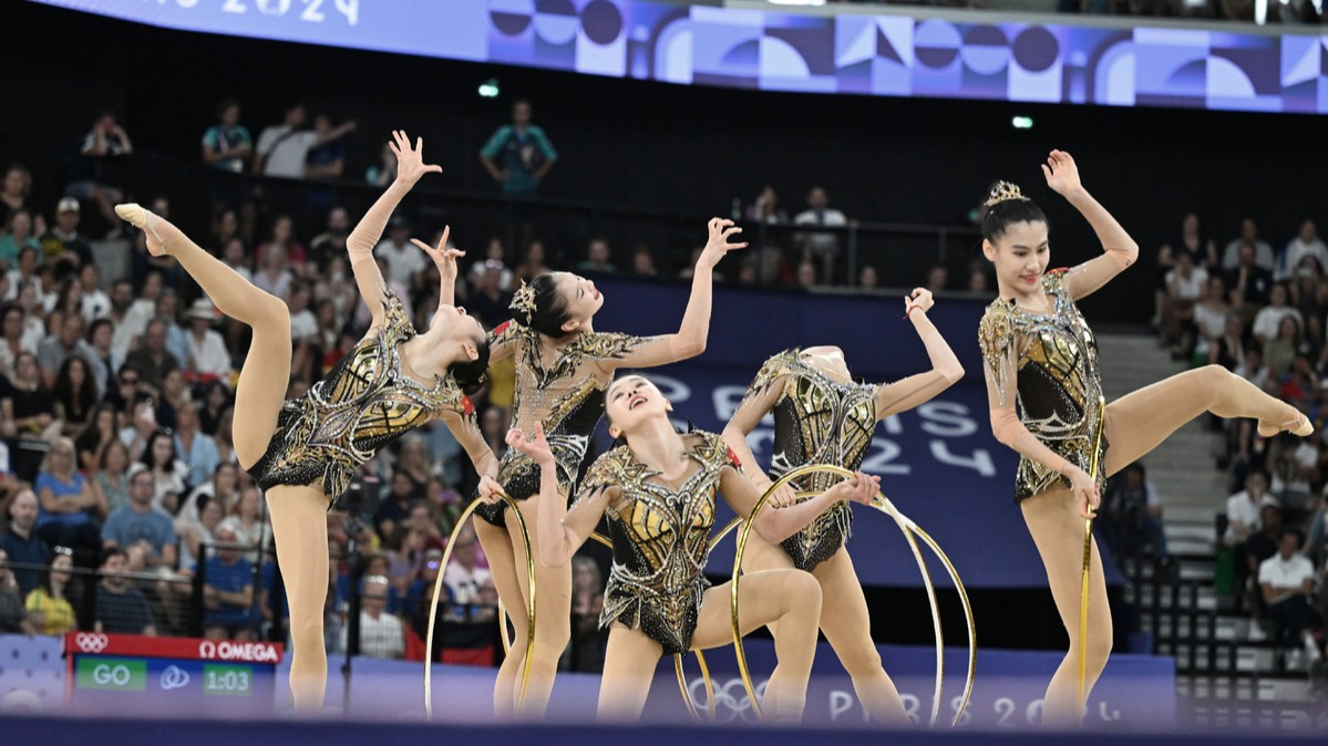 China claims historic rhythmic gymnastics group all-around title at Paris 2024