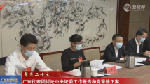 广东代表团讨论中央纪委工作报告和党章修正案