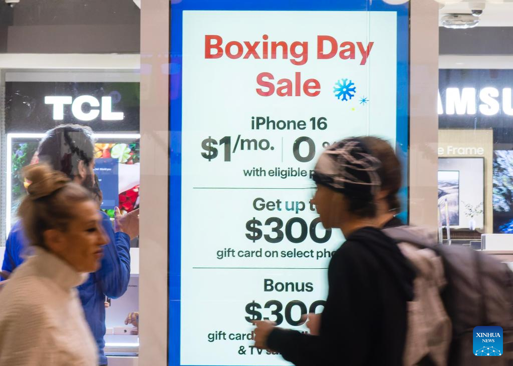 People flock to stores during Boxing Day sales in Canada