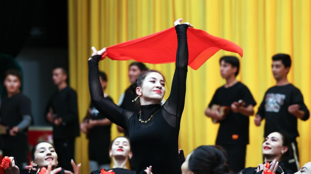Pic story of dancing couple in China's Xinjiang