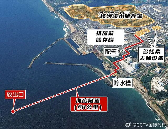 ▲日本核污染水排海位置示意图