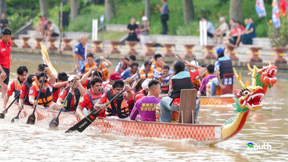 Saudi traders embrace dragon boat racing in Shunde's furniture capital