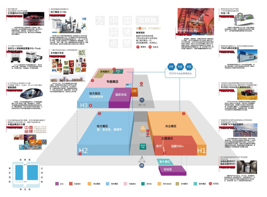 2023年中国品牌博览会集章处、兑奖点示意图