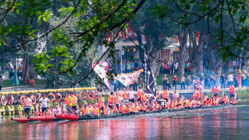 Pantang Village of Guangzhou’s Liwan holds the dragon boat awakening ceremony