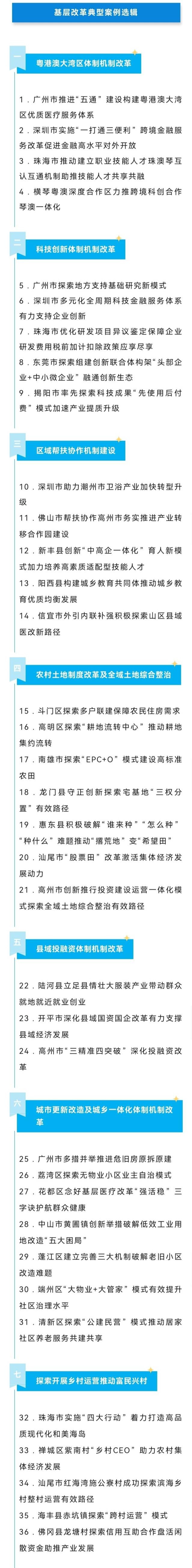  广东新一批基层改革经验来了！｜区域观察