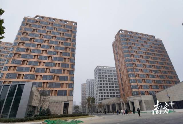 居住区分东、西两区，由20栋公寓楼组成。  南方+ 赵晓娜 拍摄