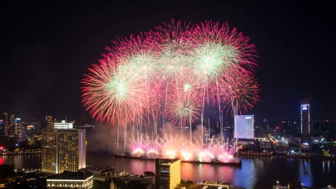 Guangzhou's fireworks display returns for Chinese New Year