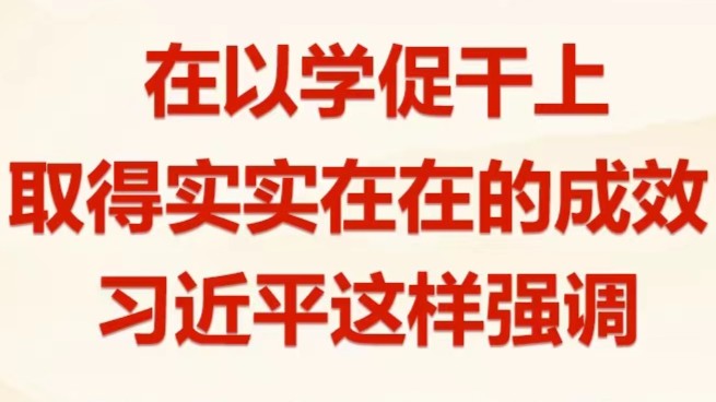 在以学促干上取得实实在在的成效 习近平这样强调