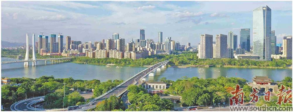 惠州不断提升城市品质，建设现代优美花园城市。图为惠州市区一角。南方日报记者 梁维春 摄