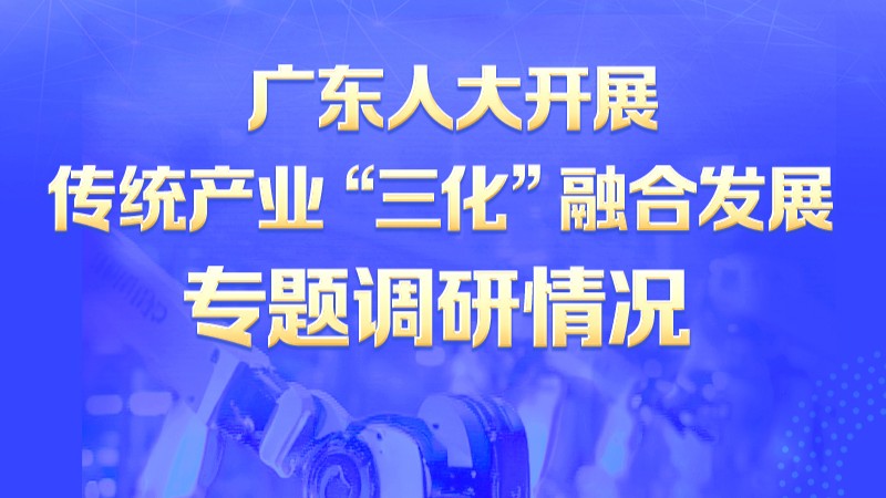 图解｜一图读懂广东人大开展传统产业“三化”融合发展专题调研情况