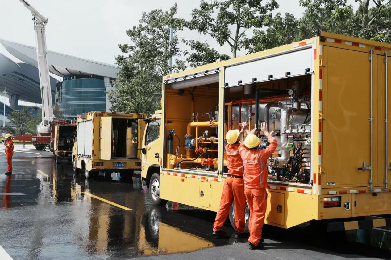 在赛事场馆开展燃气应急安全演练