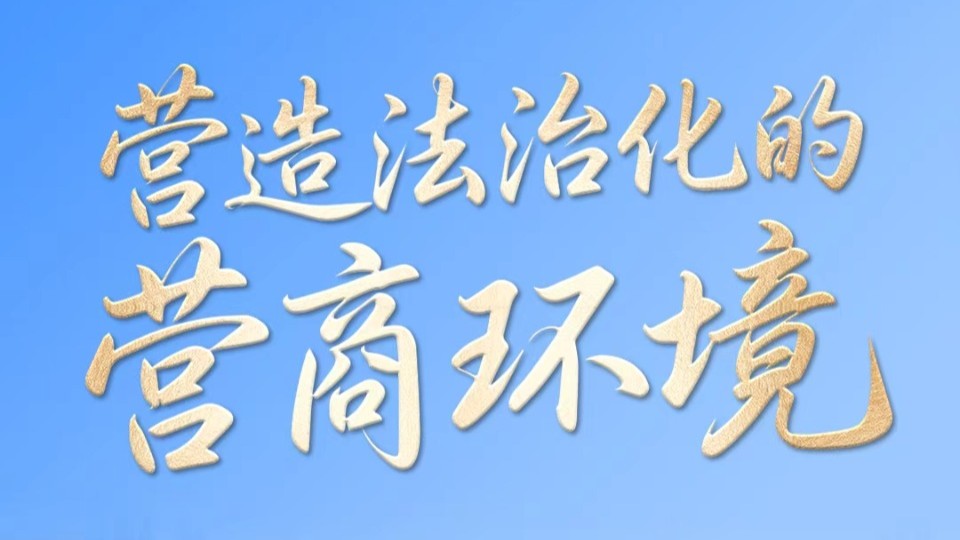 解码“十五五”｜营造法治化的营商环境