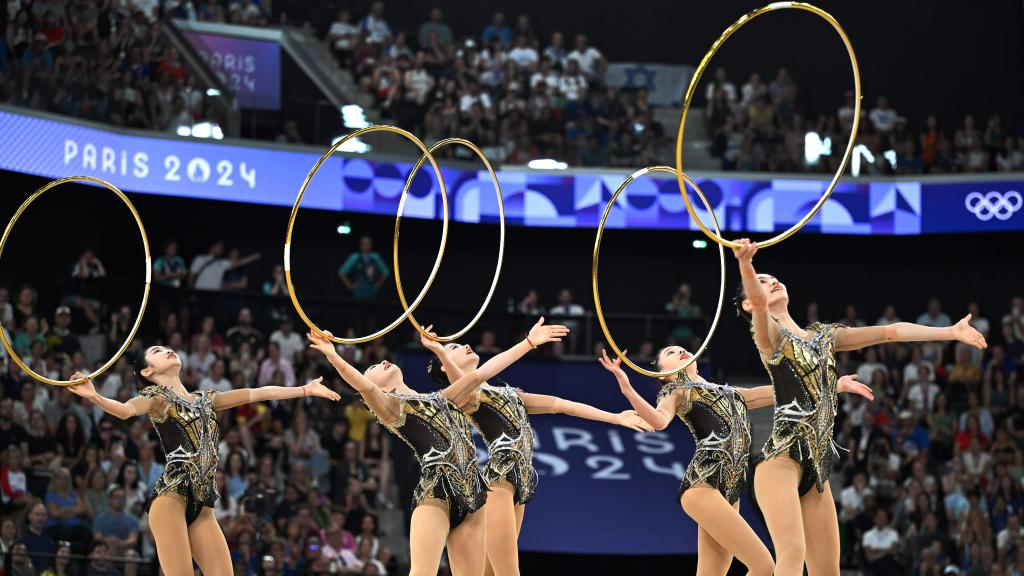 China claims historic rhythmic gymnastics group all-around title at Paris 2024