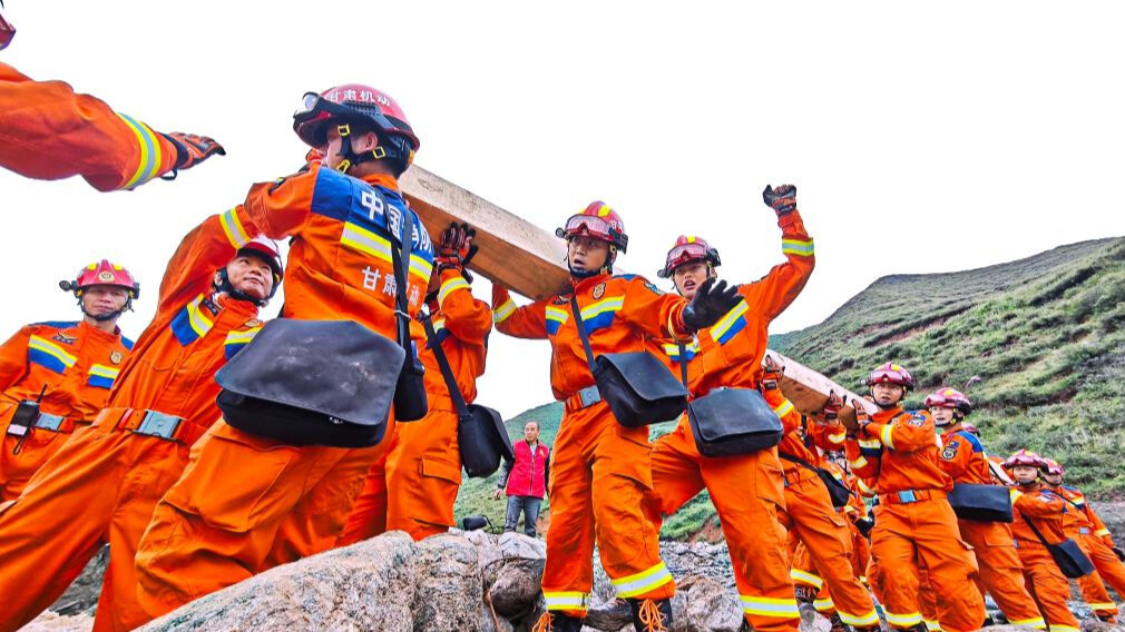 Rescue underway after mountain torrents hit NW China's Gansu