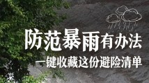 【全国防灾减灾日】防范暴雨有办法,一键收藏这份避险清单 【全国防灾减灾日】防范暴雨有办法,一键收藏这份避险清单