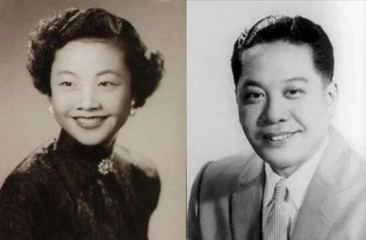 兄妹歌手姚敏（右）、姚莉（左）。