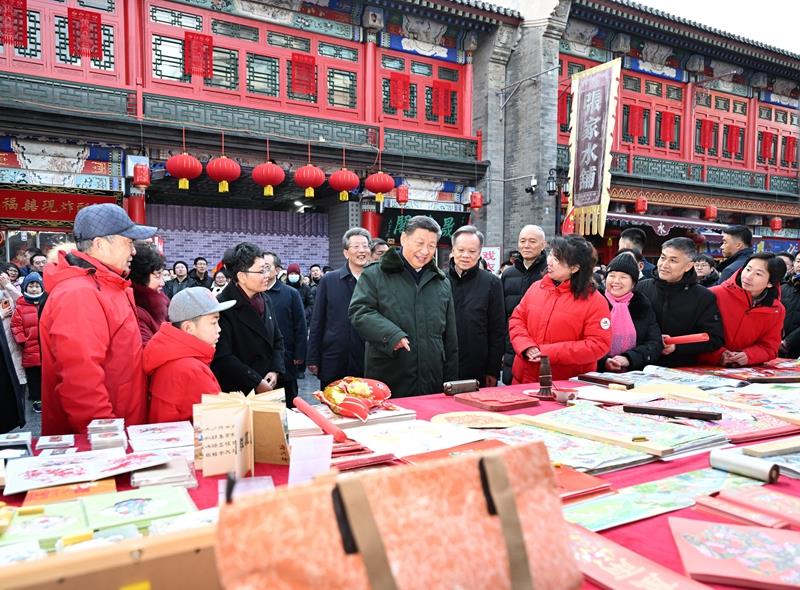 △2024年2月1日，习近平总书记在天津考察调研。