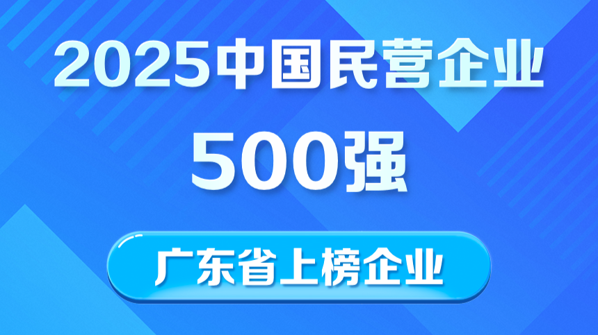 广东51家企业上榜2025中国民营企业500强