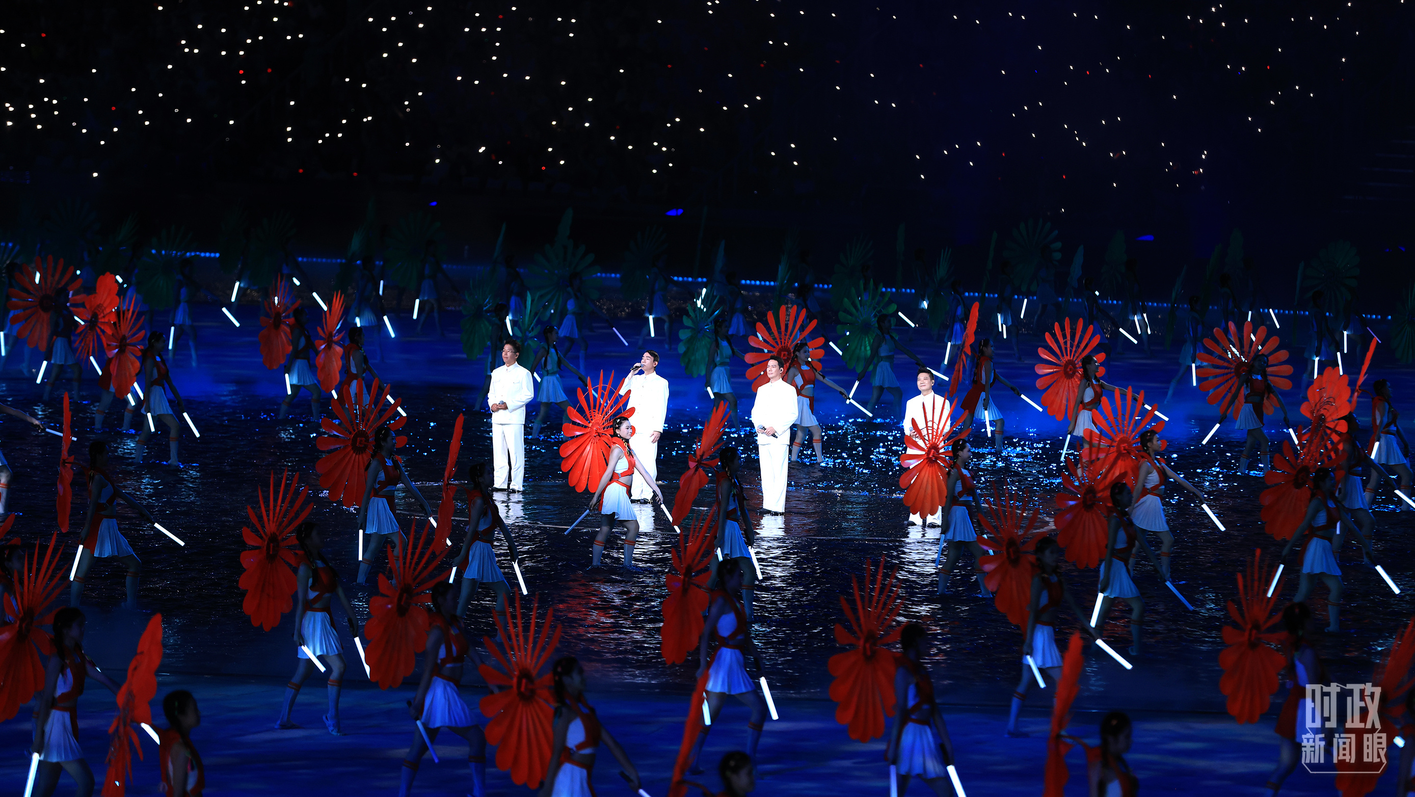 第十五届全运会开幕式现场。（总台央视记者曹亚星、魏帮军拍摄）