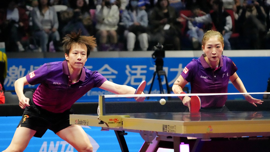 十五运会乒乓球混双决赛：广东队林高远/刘诗雯夺得金牌
