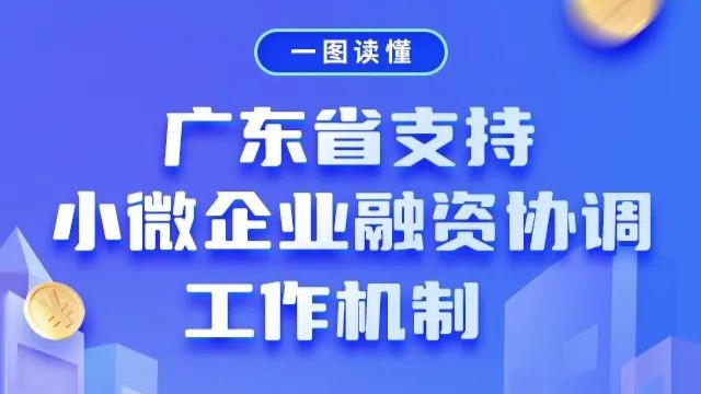 一图读懂 | 广东省支持小微企业融资协调工作机制