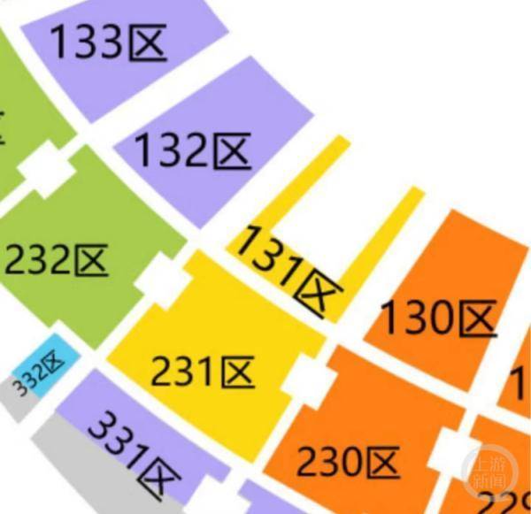 深圳大运中心体育场231区和131区所在位置。图源网络