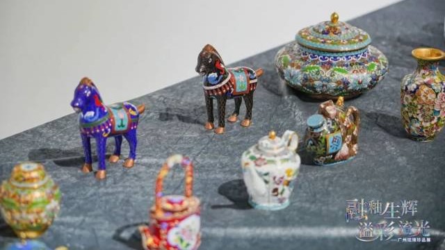 Guangzhou enamelware shines at Huadu District Art Museum