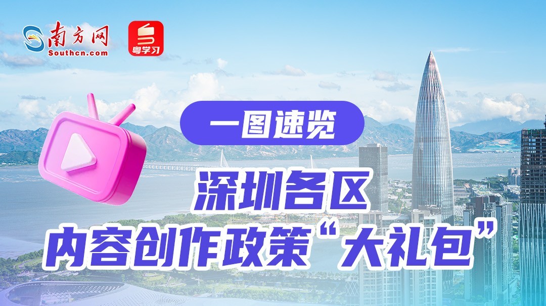 一图速览深圳各区内容创作扶持政策！@全球创作者，快来领取“大礼包”
