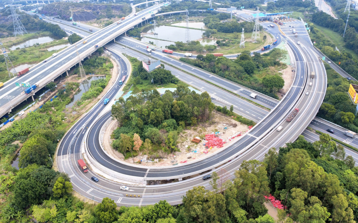 完成改造的黄阁互通立交