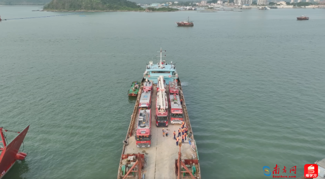 惠州消防开展马鞭洲跨海作战编成拉动实战演练