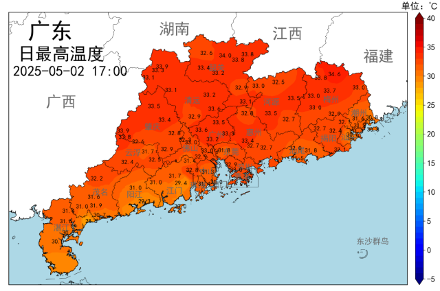 预计广东本月将看到5次降雨，北广东北部，中部