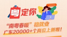 “南粤春暖”稳就业 广东20000+个岗位上新啦！