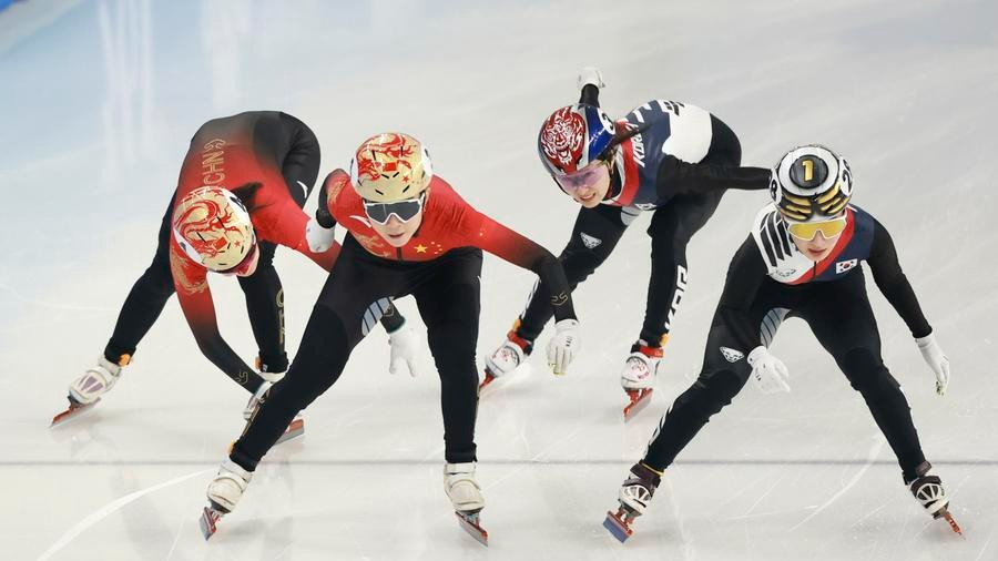 China wins short track speed skating women's 3,000m relay at Asian Winter Games