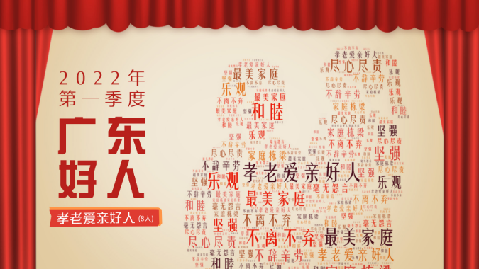 点赞！8人获评2022年第一季度“广东好人”孝老爱亲好人