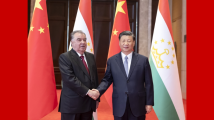 习近平同塔吉克斯坦总统拉赫蒙会谈 习近平同塔吉克斯坦总统拉赫蒙会谈