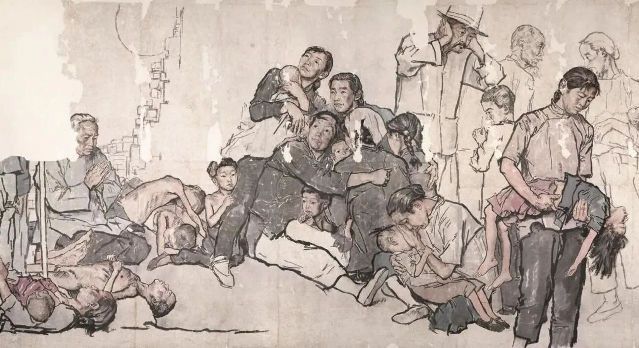 《流民图》（局部） 蒋兆和  200×1202cm  中国画 1943年