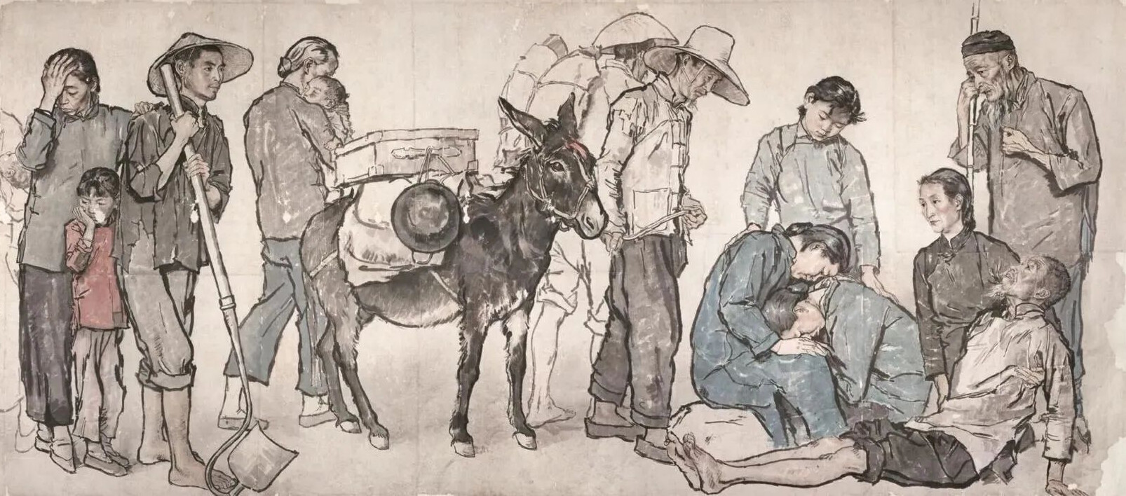 《流民图》（局部） 蒋兆和  200×1202cm  中国画 1943年