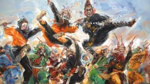 画家冯少协推出油画新作《潮汕英歌舞》，再现中华战舞英姿