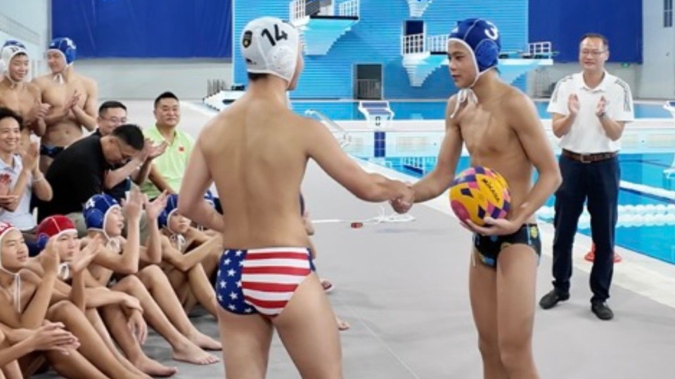 Guangzhou meets LA: A water polo match that sparks friendship
